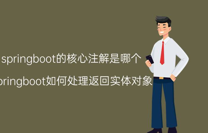 springboot的核心注解是哪个 Springboot如何处理返回实体对象？如何写自定义注解？